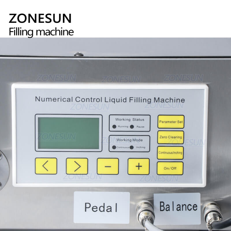 Operation Panel of ZS-GP631 Filling Weighing Machine