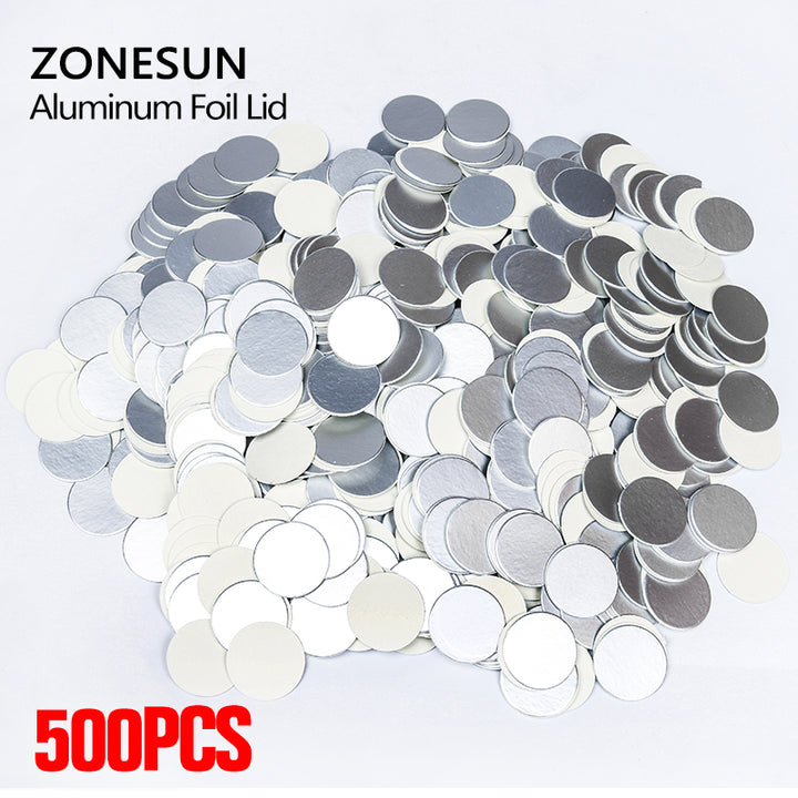 ZONESUN For induction sealing customized size plactic laminated aluminum foil lid liners 500pcs for PP PET PVC PS glass bottles - ZONESUN TECHNOLOGY LIMITED