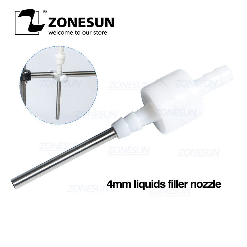 ZONESUN 4mm Filling Nozzle For GFK-160 Liquid Filling Machine