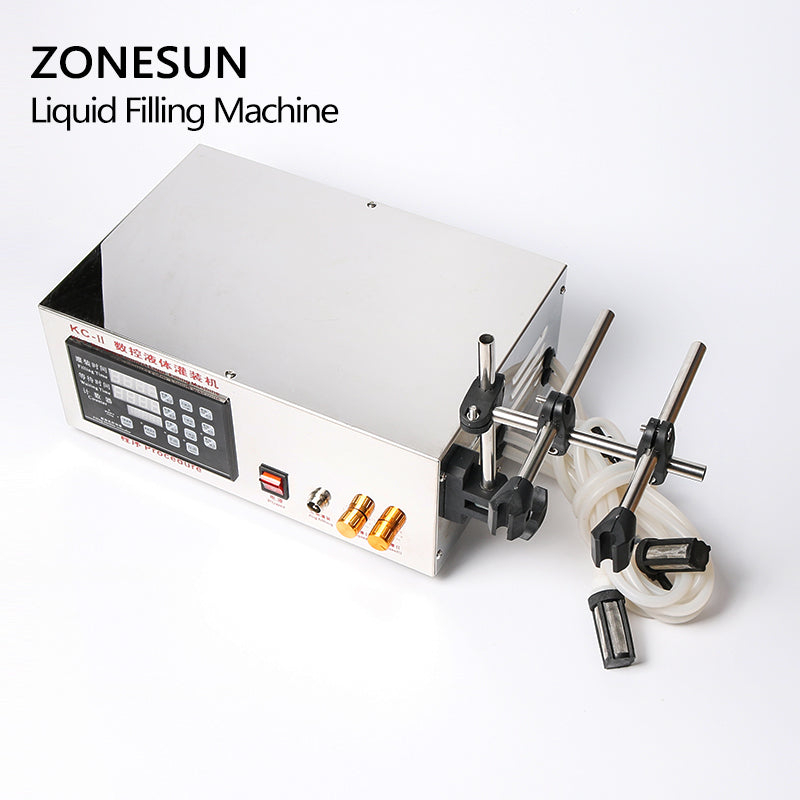 ZONESUN Double Heads Water Juice Bottle Microcomputer Automatic Liquid Filling Machine 3.5L - ZONESUN TECHNOLOGY LIMITED