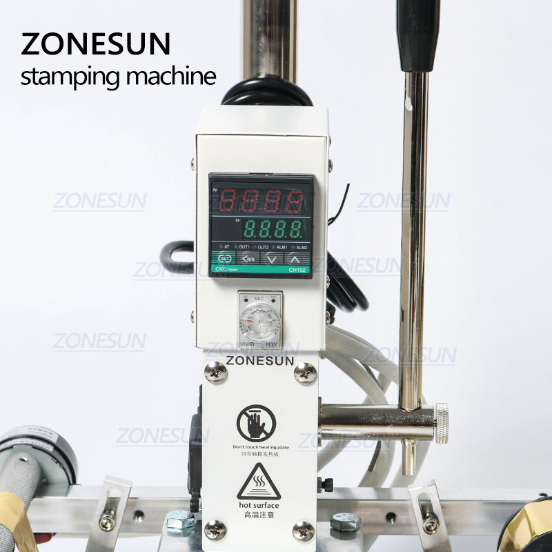 ZONESUN Digital Automatic Leather Hot Foil Stamping Machine Manual Embossing Tool 300W Creasing Wood Paper PVC Card Printer DIY - ZONESUN TECHNOLOGY LIMITED