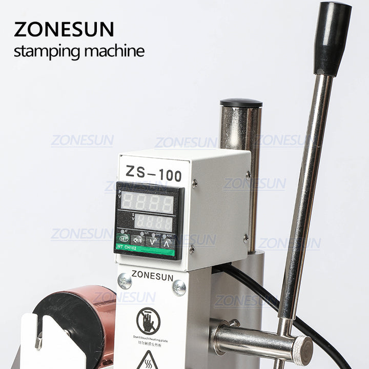 ZONESUN ZS-100C Digital Hot Foil Stamping Machine Leather Embossing Heat Pressing Machine For Wood PVC Paper Custom Logo Stamp - ZONESUN TECHNOLOGY LIMITED