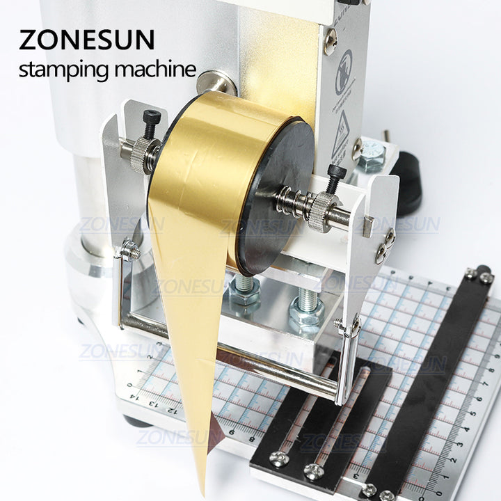 ZONESUN Hot Foil Stamping Machine Manual Bronzing Machine for PVC Card leather and paper stamping machine - ZONESUN TECHNOLOGY LIMITED