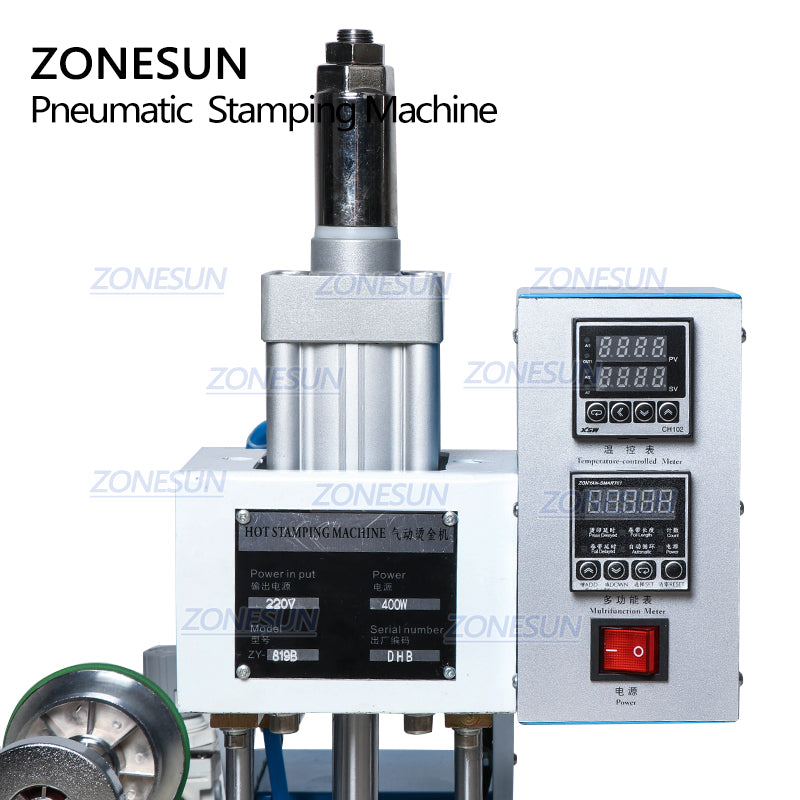 ZONESUN ZY-819-B Pneumatic Stamping Machine,leather LOGO printer,pressure words machine,name card stamping machine(220V/50Hz) - ZONESUN TECHNOLOGY LIMITED