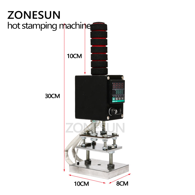 ZONESUN Hand Operate Branding Machine Leather Printer Creasing Machine Hot Foil Stamping Machine Marking Press Embossing Machine - ZONESUN TECHNOLOGY LIMITED