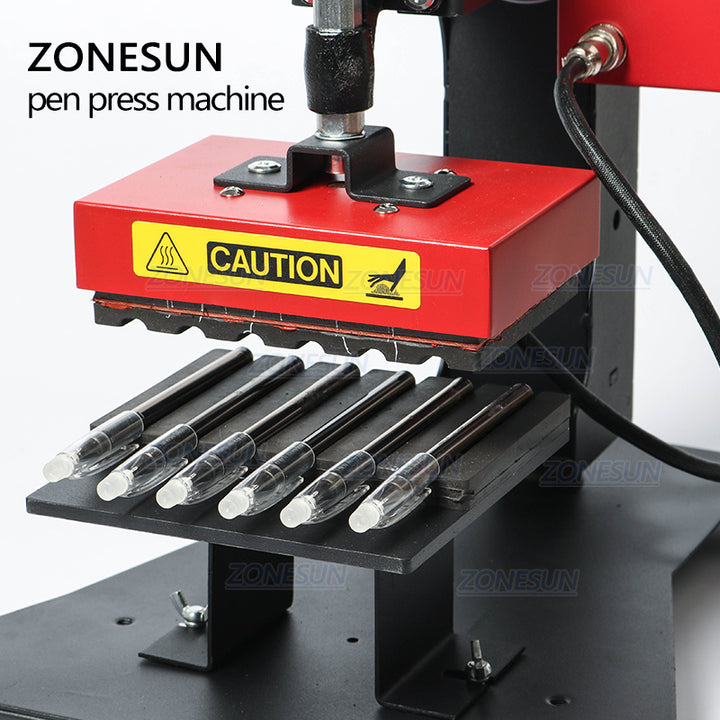 ZONESUN Pen Heat Printing Machine Hot Transfer Printing Machine Press Machine For Plastic Ball Point Pen Logo Pressing Machine - ZONESUN TECHNOLOGY LIMITED