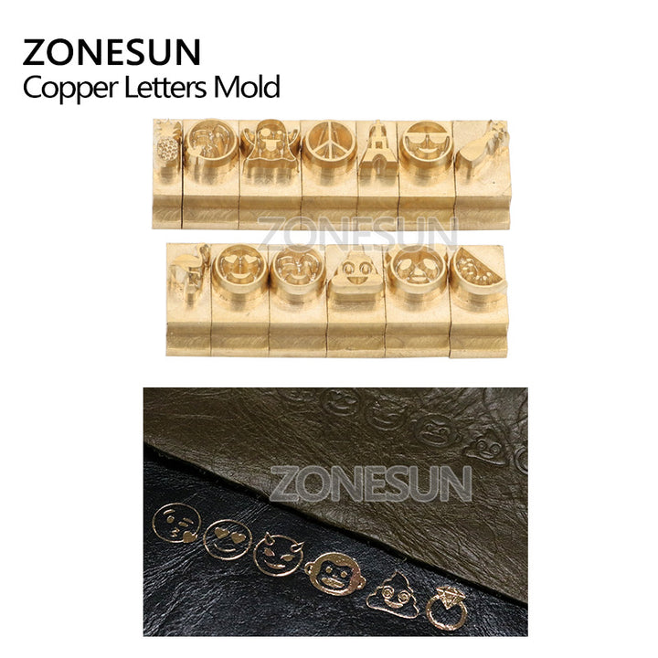 ZONESUN Custom Logo DIY T slot Copper Leather Wood Logo Stamp Mold Die Cut Soldering Iron Mold Set - ZONESUN TECHNOLOGY LIMITED