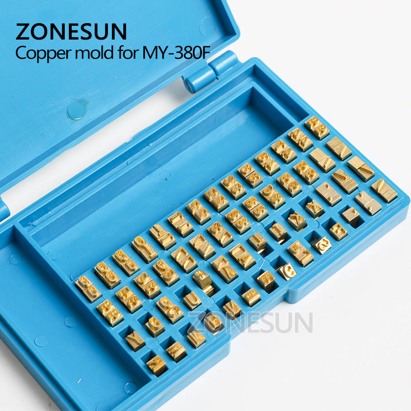 ZONESUN MY380 Alphabet Letter Fonts of Ribbon Printer Heat Stamping Head Ribbon Hot Stamping Spare Part Expiration Code Printing Machine - ZONESUN TECHNOLOGY LIMITED