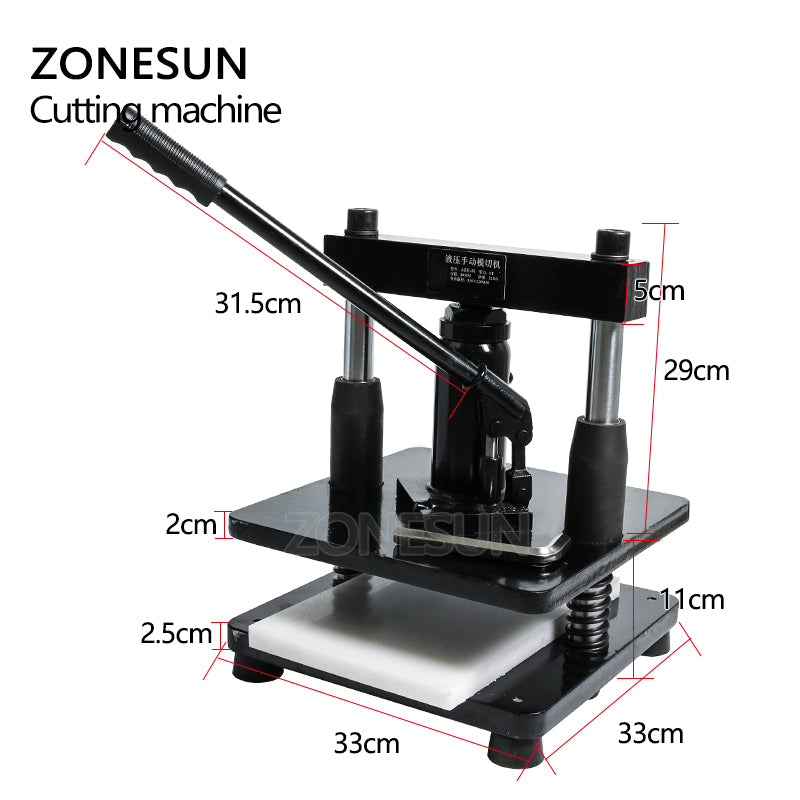 ZONESUN Leather Hydraulic Die Cutting Machine For Custom Key Ring Hand Bag Cutting Die - ZONESUN TECHNOLOGY LIMITED