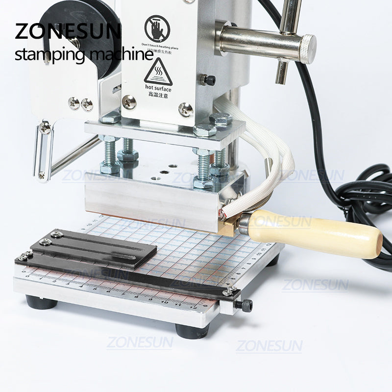 ZONESUN Hot Foil Stamping Machine Manual Bronzing Machine for PVC Card leather and paper stamping machine - ZONESUN TECHNOLOGY LIMITED