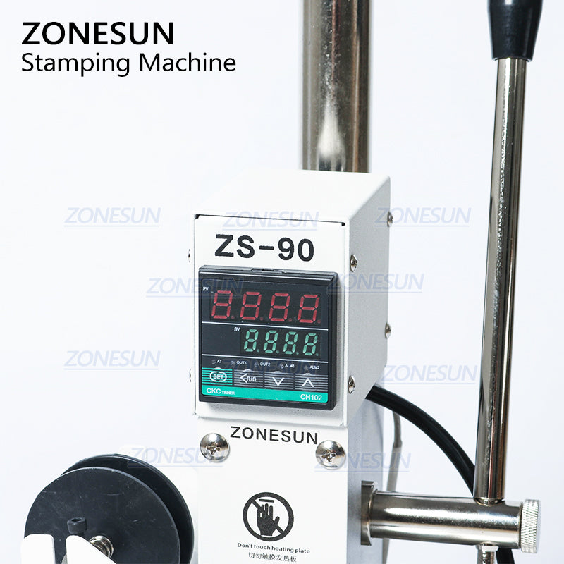 Bronzing Machine ZONESUN 5*7 8*10 10*13cm Hot Foil Manual Bronzing Machine for PVC Car ...