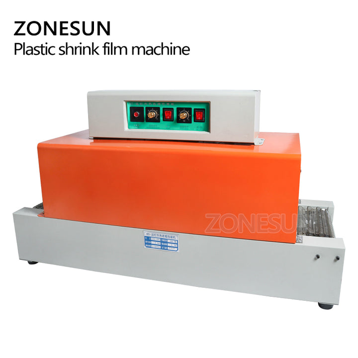 ZONESUN Automatic Shrink Machine PVC Film Shrinking Heat Package Sleeve Plastic Packing Box Tableware Food Sealler Strapper Tool chain conveyor - ZONESUN TECHNOLOGY LIMITED