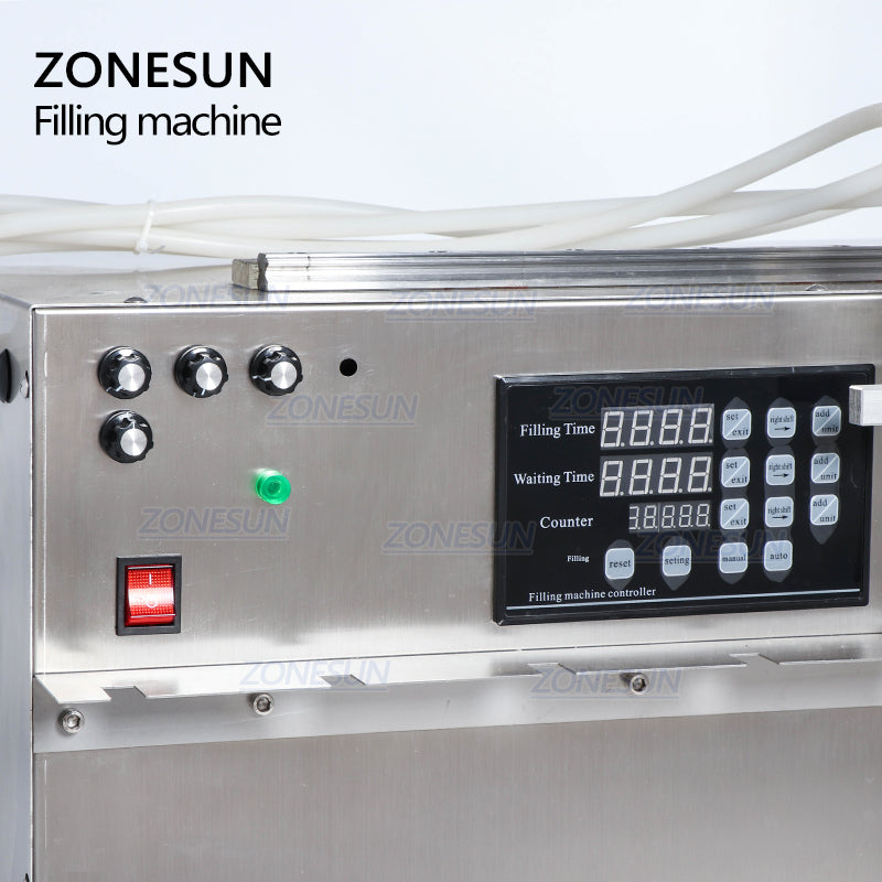 control panel of 4 heads spout pouch bag liquid filling machine