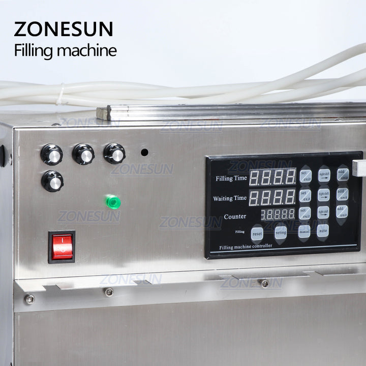 control panel of 4 heads spout pouch bag liquid filling machine