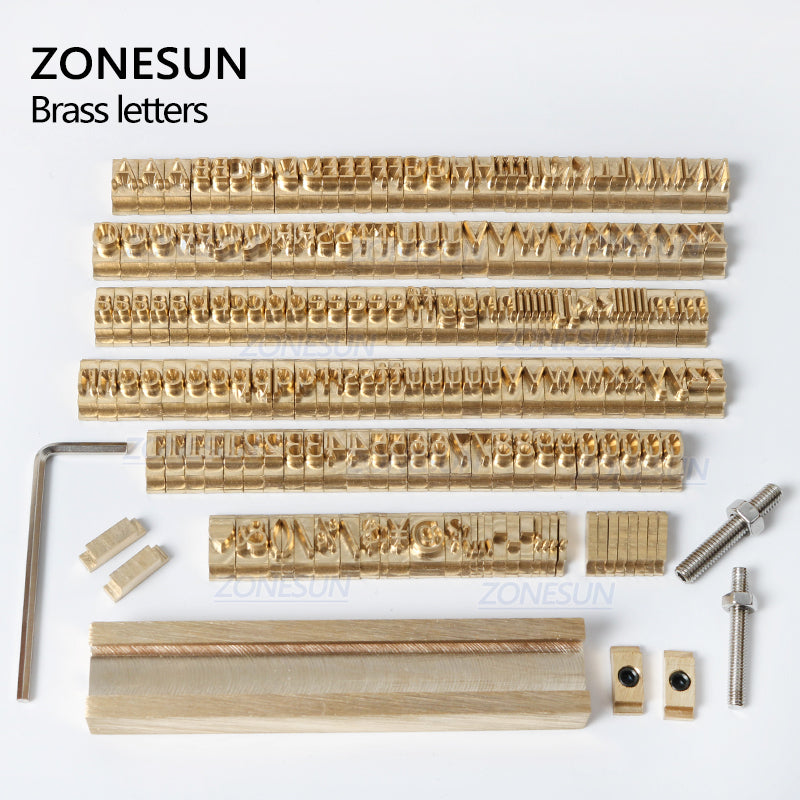 ZONESUN T-slot Brass Letters Stamp For Foil Stamping Leather Wood Plas –  ZONESUN TECHNOLOGY LIMITED