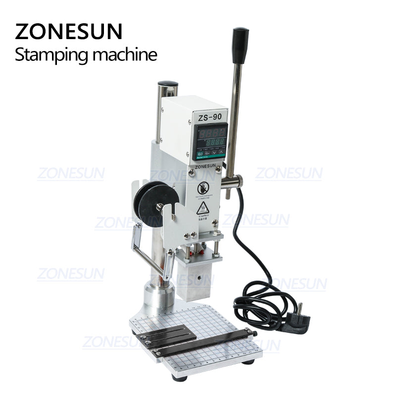 ZONESUN Hot Foil Stamping Machine Embossing Logo Trademark Manual Bronzing Machine For Finshed Leather Shoes Heat Cold Pressing - ZONESUN TECHNOLOGY LIMITED