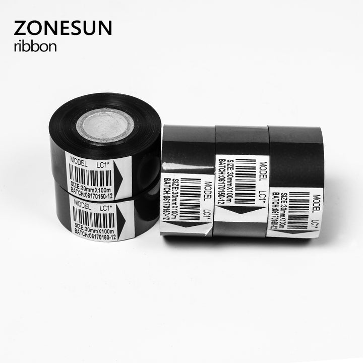 ZONESUN Thermal Ribbon of Ribbon Printing Machine for Plastic and Paper 30cm*100m - ZONESUN TECHNOLOGY LIMITED