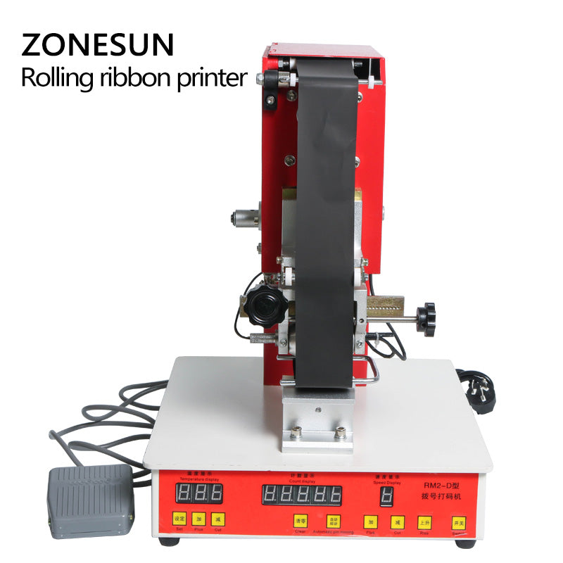 ZONESUN Rolling ribbon printer electric hot thermal printing machine number turning printer expiration code printer date number printer - ZONESUN TECHNOLOGY LIMITED