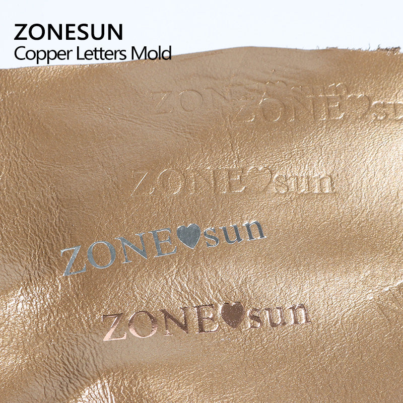 ZONESUN Custom Logo DIY T slot Copper Leather Wood Logo Stamp Mold Die Cut Soldering Iron Mold Set - ZONESUN TECHNOLOGY LIMITED