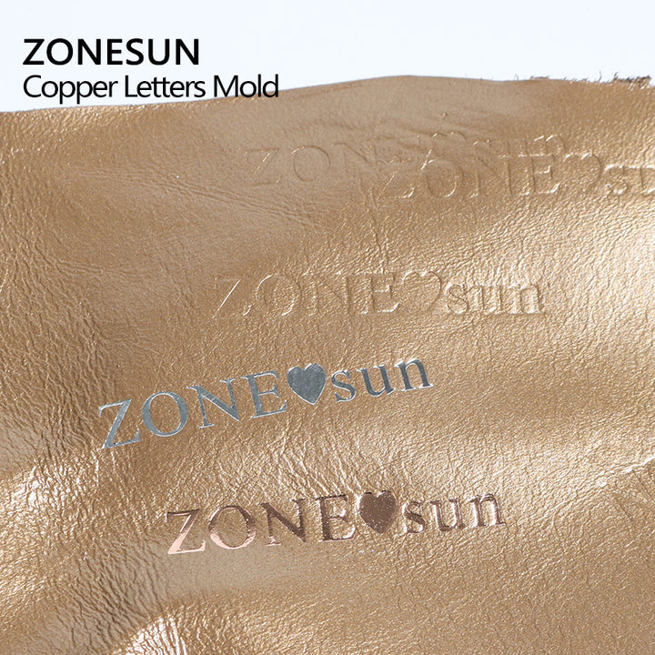 ZONESUN Custom Logo DIY T slot Copper Leather Wood Logo Stamp Mold Die Cut Soldering Iron Mold Set - ZONESUN TECHNOLOGY LIMITED