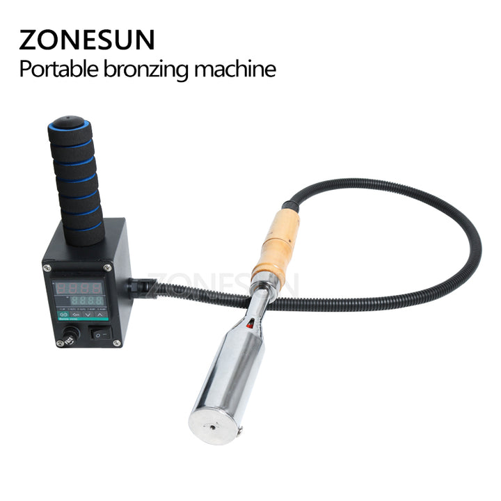 ZONESUN Handheld leather wood paper embossing tool hot stamping machine embossing for wedding cake logo embosser branding iron - ZONESUN TECHNOLOGY LIMITED