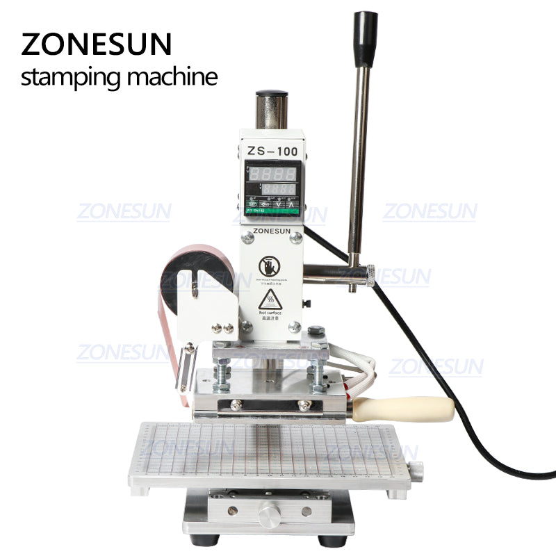 ZONESUN ZS-100C Digital Hot Foil Stamping Machine Leather Embossing Heat Pressing Machine For Wood PVC Paper Custom Logo Stamp - ZONESUN TECHNOLOGY LIMITED