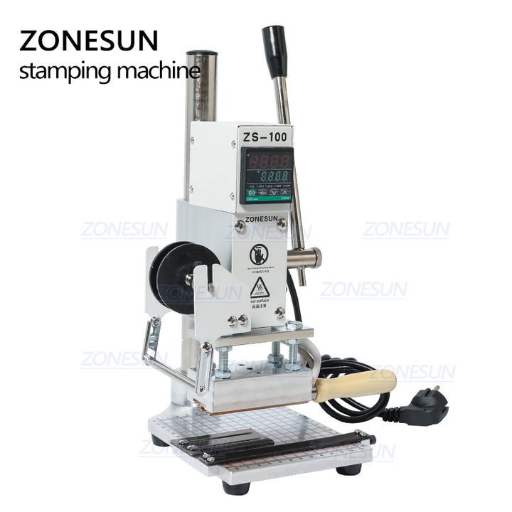 ZONESUN Hot Foil Stamping Machine Manual Bronzing Machine for PVC Card leather and paper stamping machine - ZONESUN TECHNOLOGY LIMITED