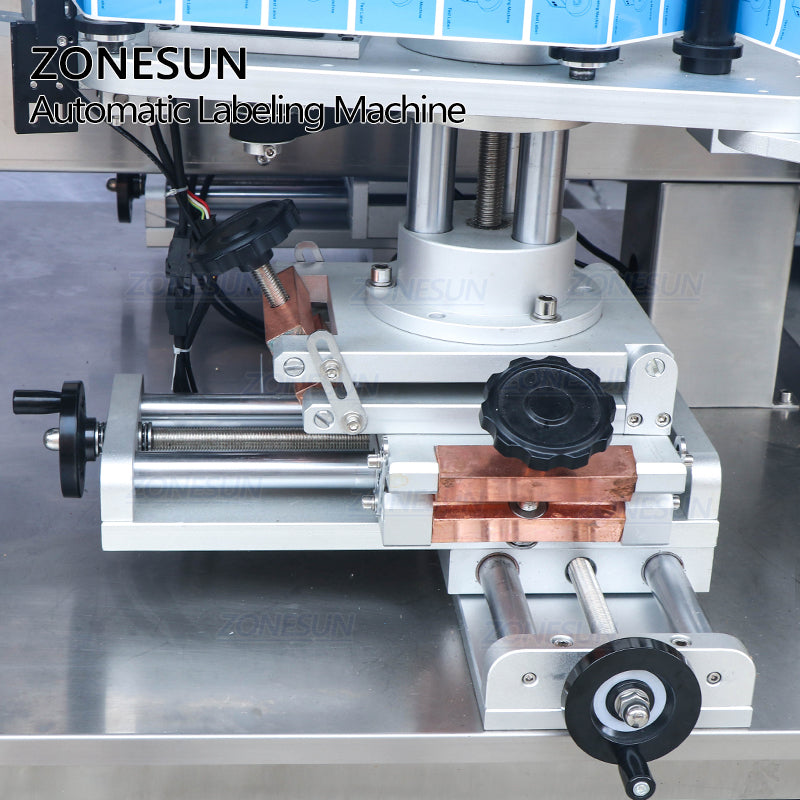 ZONESUN ZS-TB600 Automatic Double Dual-side Sticker Irregular Square Flat Plastic Bottle Can Jar Cream Labeling Machine Factory Price - ZONESUN TECHNOLOGY LIMITED