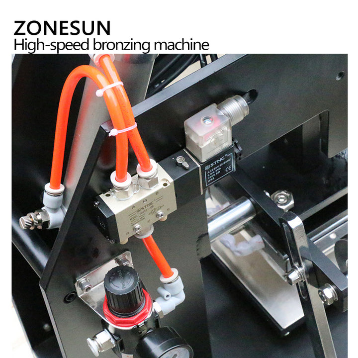 ZONESUN Pneumatic Automatic hot foil Stamping Machine,leather LOGO Creasing machine,LOGO stamper,Hot words machine - ZONESUN TECHNOLOGY LIMITED