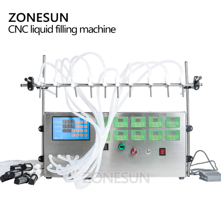 10 nozzles diaphragm pump liquid filling machine