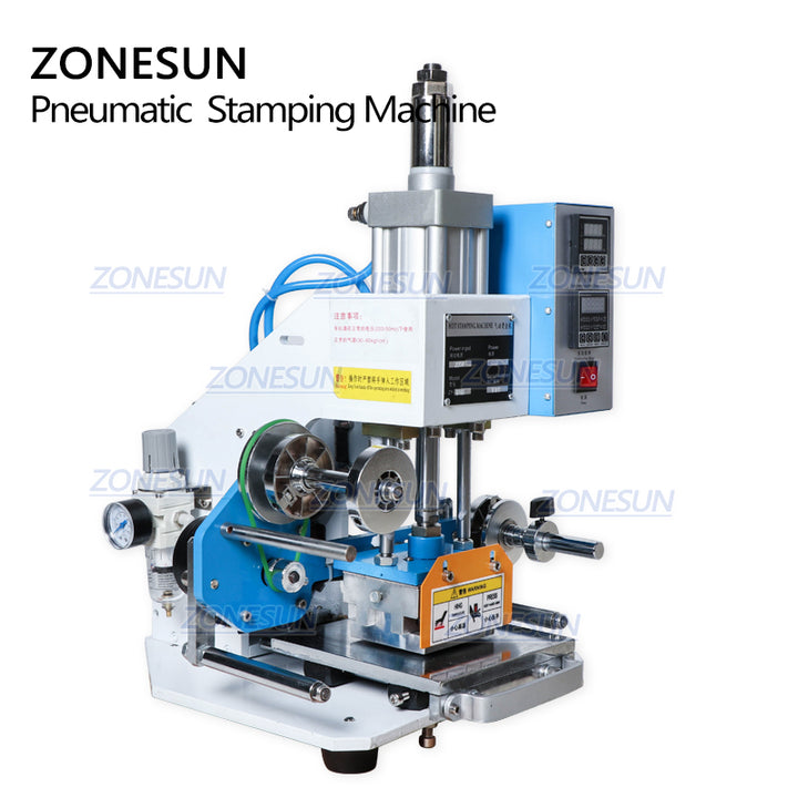 ZONESUN ZY-819-B Pneumatic Stamping Machine,leather LOGO printer,pressure words machine,name card stamping machine(220V/50Hz) - ZONESUN TECHNOLOGY LIMITED