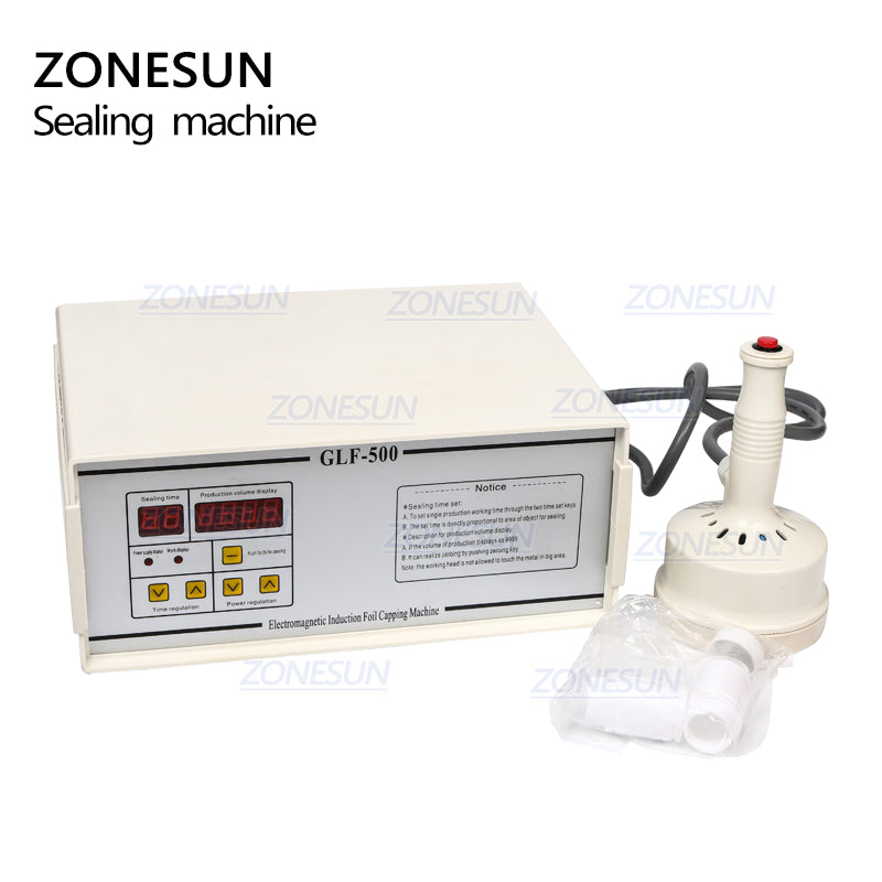 ZONESUN GLF-500 220V Electromagnetic Induction Sealing Machine  For Plastic Round Small Bottles Caps Packaging Machine - ZONESUN TECHNOLOGY LIMITED