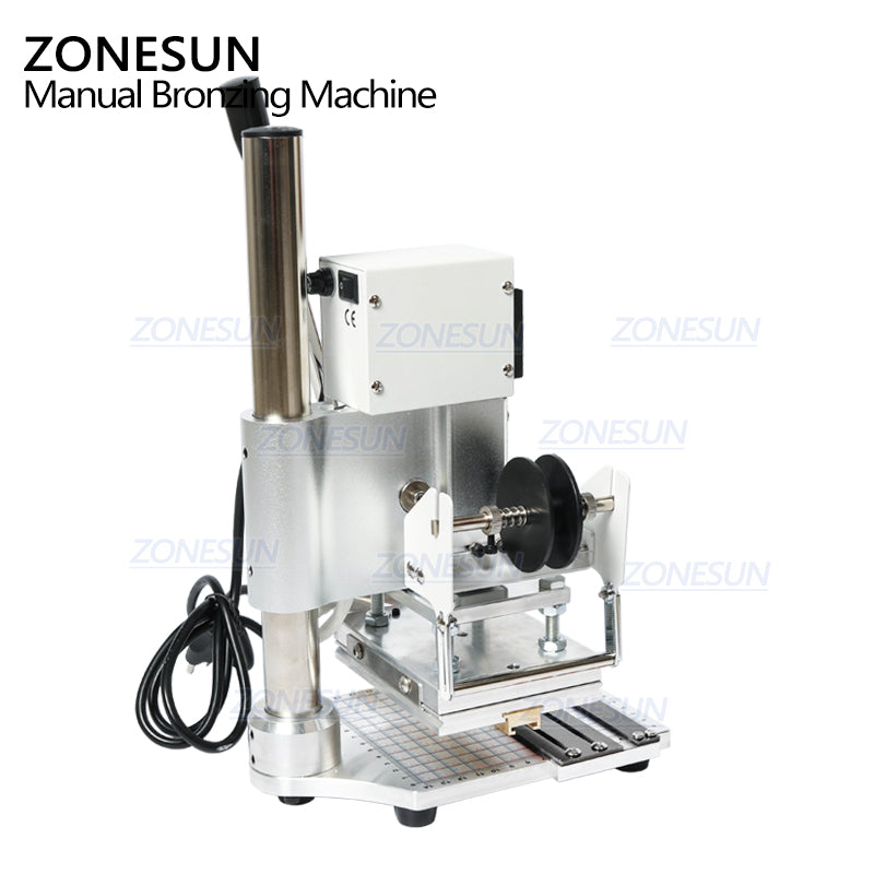 ZONESUN ZS-100 New Embossing Manual Hot Foil Stamping Machine For Leather Paper Wood With Measure Line Letters Hot Foil Stamping Machine - ZONESUN TECHNOLOGY LIMITED