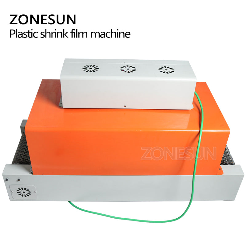 ZONESUN Automatic Shrink Machine PVC Film Shrinking Heat Package Sleeve Plastic Packing Box Tableware Food Sealler Strapper Tool chain conveyor - ZONESUN TECHNOLOGY LIMITED