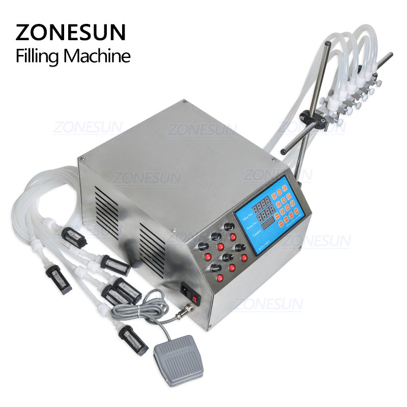 6 Nozzle Diaphragm pump Liquid Filling Machine