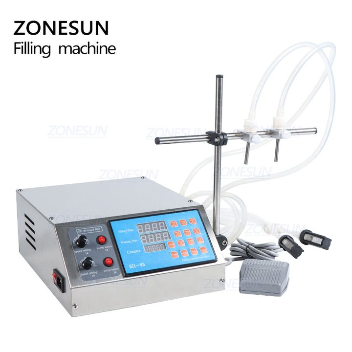 2 nozzles peristaltic pump liquid filling machine