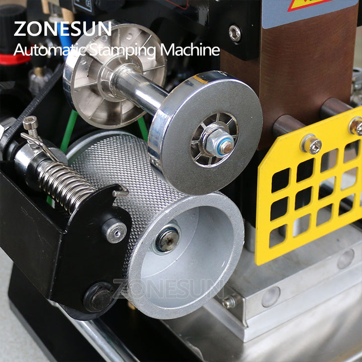 ZONESUN ZY-819K Automatic Stamping Machine,leather LOGO Creasing machine,LOGO stamper,High speed name card Embossing machine - ZONESUN TECHNOLOGY LIMITED