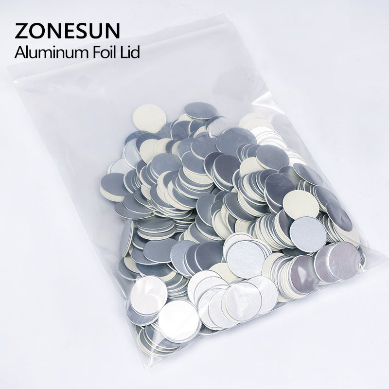 ZONESUN For induction sealing customized size plactic laminated aluminum foil lid liners 500pcs for PP PET PVC PS glass bottles - ZONESUN TECHNOLOGY LIMITED