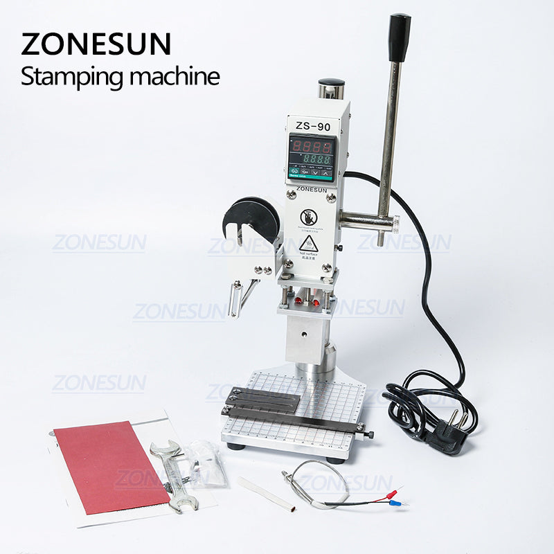Bronzing Machine Hot Foil Stamping Machine Embossing Logo Trademark Manual Bronzing Mac ...