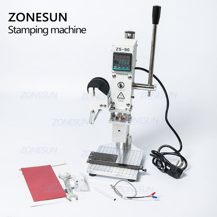 ZONESUN Hot Foil Stamping Machine Embossing Logo Trademark Manual Bronzing Machine For Finshed Leather Shoes Heat Cold Pressing - ZONESUN TECHNOLOGY LIMITED