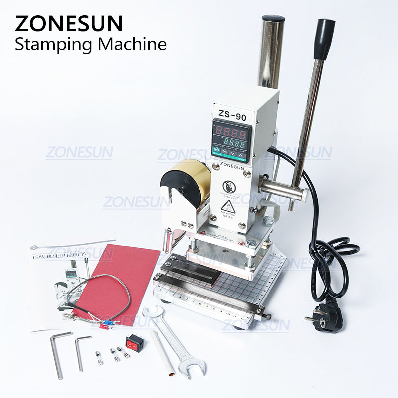 ZONESUN 5*7 8*10 10*13cm Hot Foil Manual Bronzing Machine