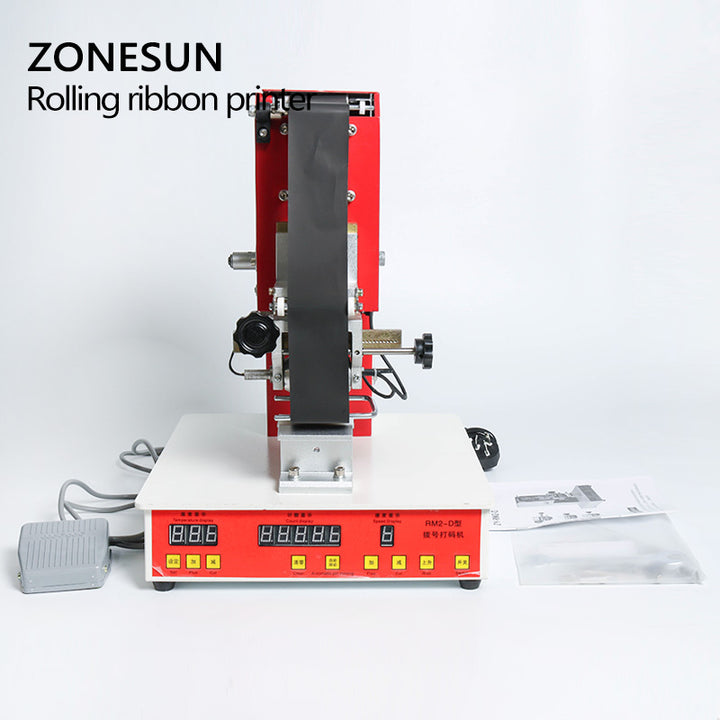 ZONESUN Rolling ribbon printer electric hot thermal printing machine number turning printer expiration code printer date number printer - ZONESUN TECHNOLOGY LIMITED