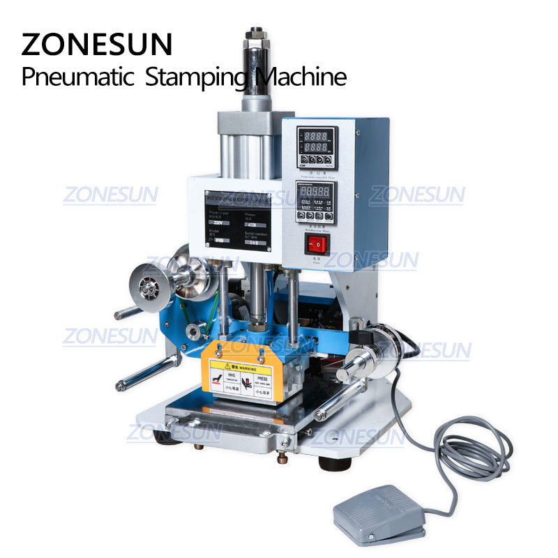 ZONESUN ZY-819-B Pneumatic Stamping Machine,leather LOGO printer,pressure words machine,name card stamping machine(220V/50Hz) - ZONESUN TECHNOLOGY LIMITED