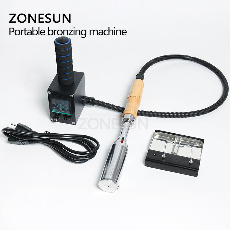 ZONESUN Handheld leather wood paper embossing tool hot stamping machine embossing for wedding cake logo embosser branding iron - ZONESUN TECHNOLOGY LIMITED