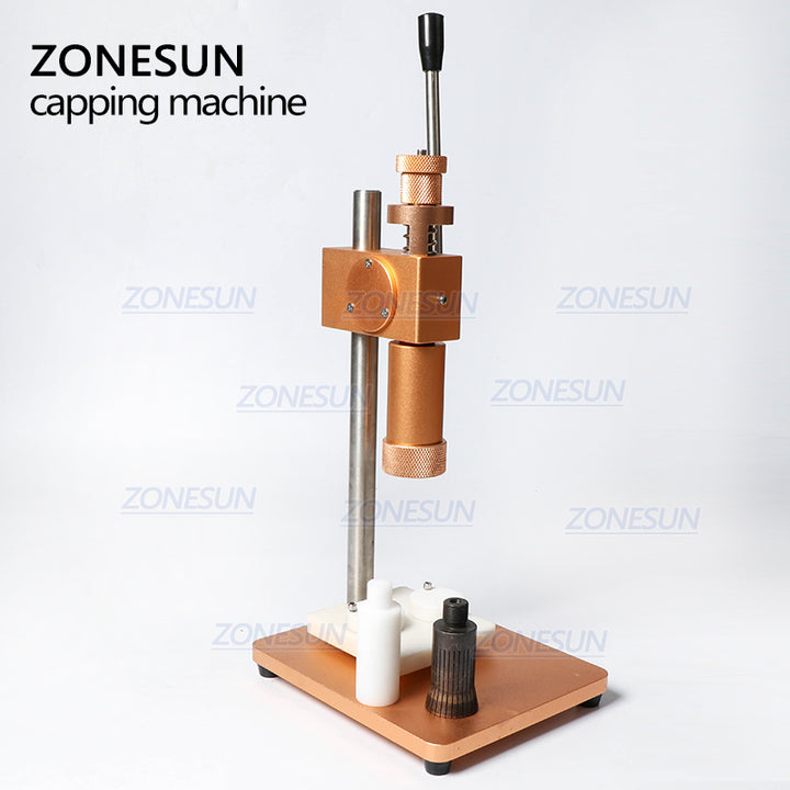 ZONESUN Manual Perfume Crimping Machine Metal Cap Press Capping Machine Spray Bottle Crimper - ZONESUN TECHNOLOGY LIMITED
