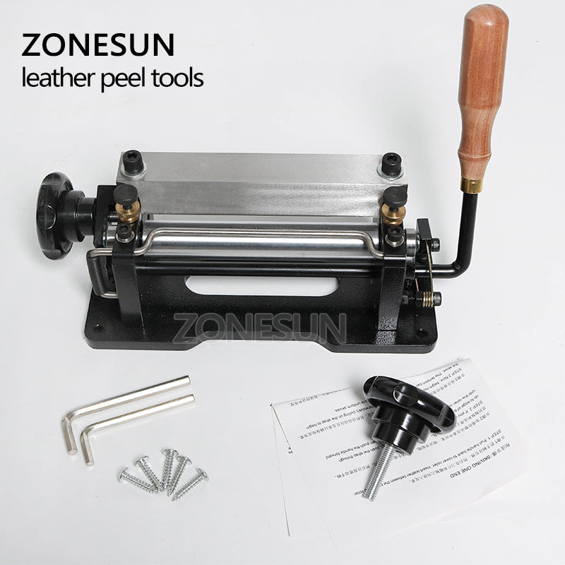 ZONESUN Leather Skiving Machine Strap Splitter Handle Peeling Machine - ZONESUN TECHNOLOGY LIMITED