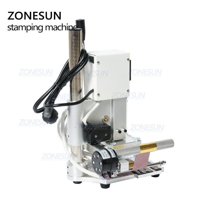 ZONESUN Digital Automatic Leather Hot Foil Stamping Machine Manual Embossing Tool 300W Creasing Wood Paper PVC Card Printer DIY - ZONESUN TECHNOLOGY LIMITED